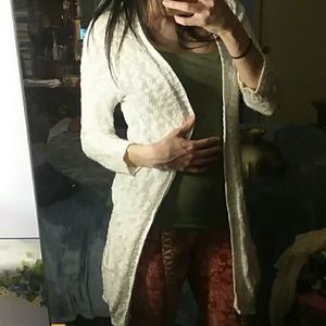 White cardigan